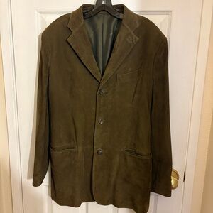SALVATORE FERRAGAMO mens suede leather jacket